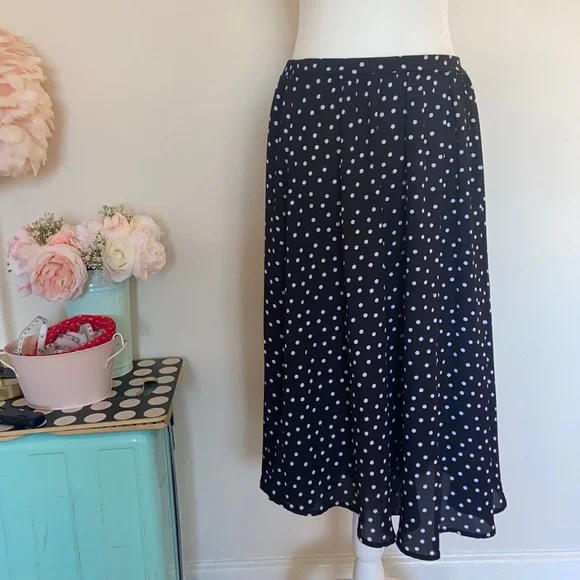 bobeau Skirts Polka Dot Long Skirt Poshmark